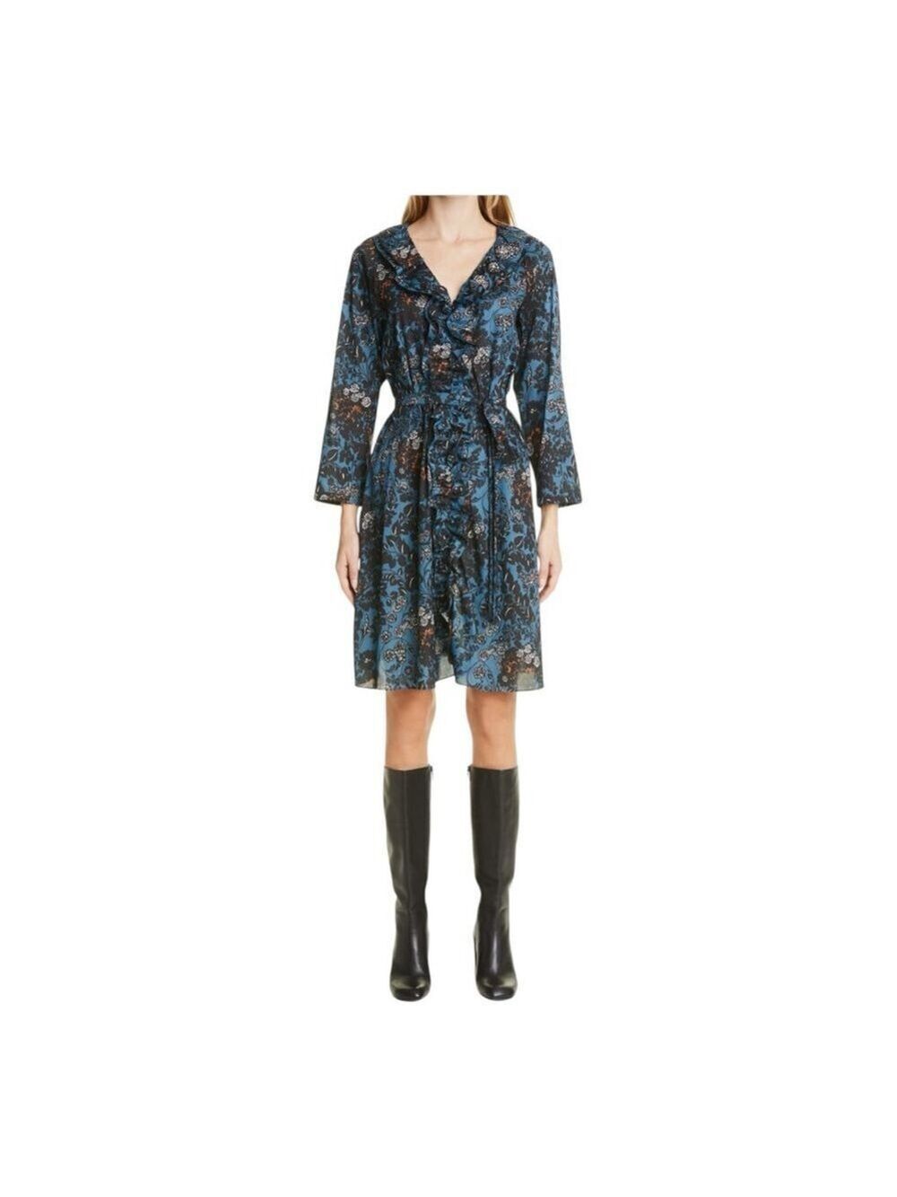 Max Mara Fiorito Floral Cotton Mini Dress Size 8 ** no belt